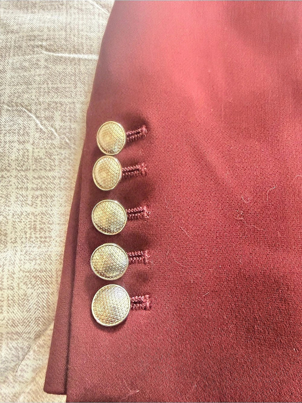 Elie Tahari Double-Breasted Blazer in Burgundy Size 6 NWT - Picture 13 of 15